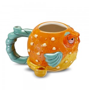 Stoned Pufferfish Mug Pipe [82573]